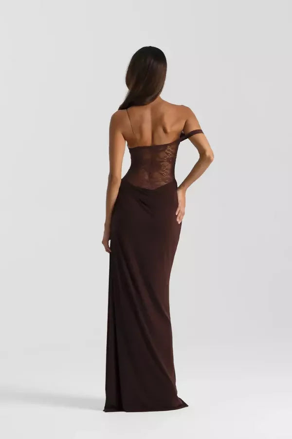 Natalie Rolt Sloane Maxi Dress Espresso Size 2 / AU 10