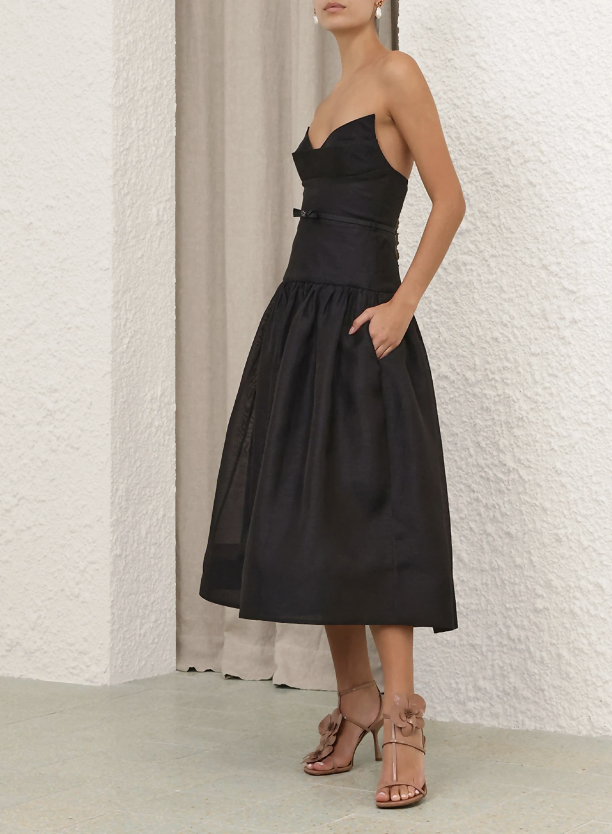 Zimmermann Rebellion Fitted Picnic Dress black Size 3 / AU14