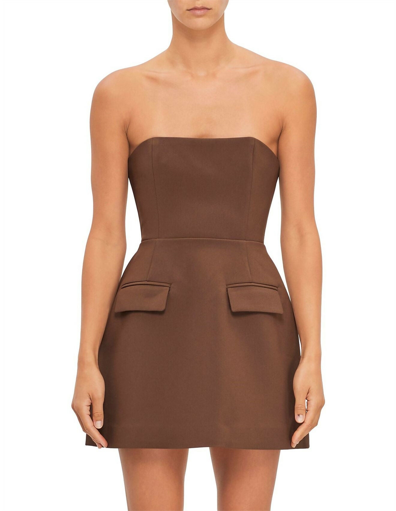 Odd Muse The Ultimate Muse Strapless Dress in Chocolate Size M