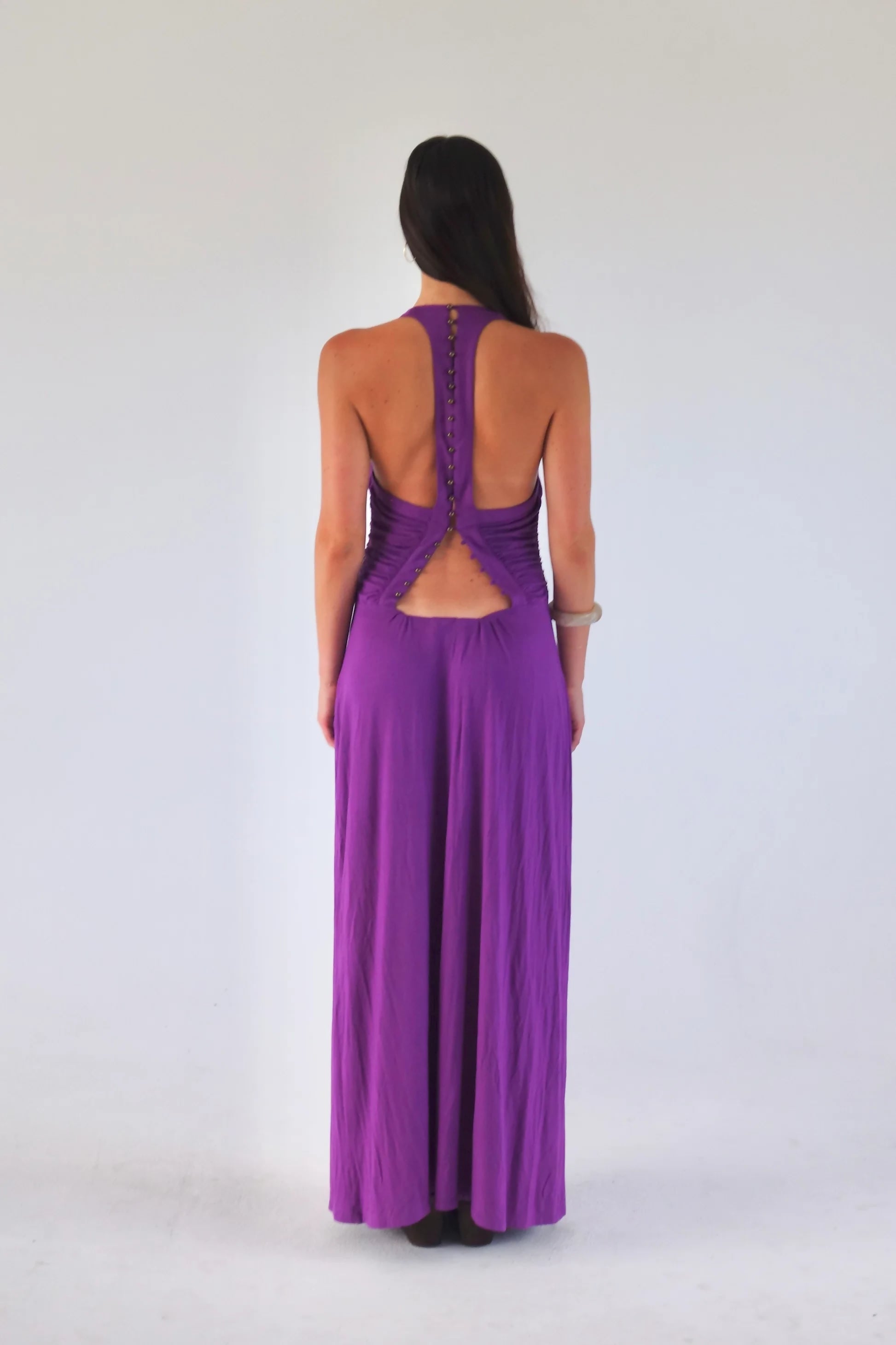 SOLAMUSA Angelina Uva Purple Maxi Dress Size XS