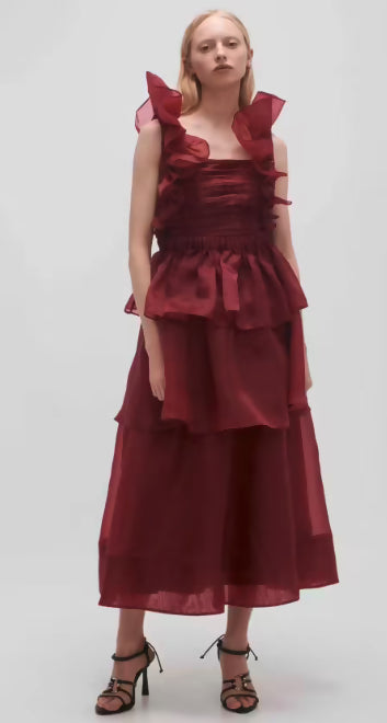 Aje Asra Tiered Midi Dress
