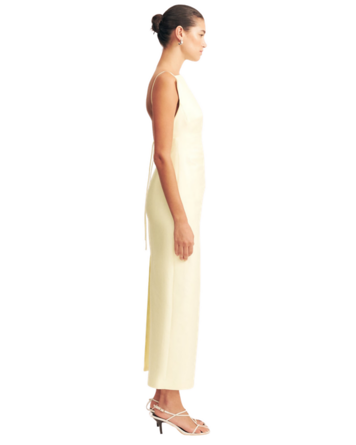 Shona Joy Otis Draped High Neck Midi Dress Yuzu