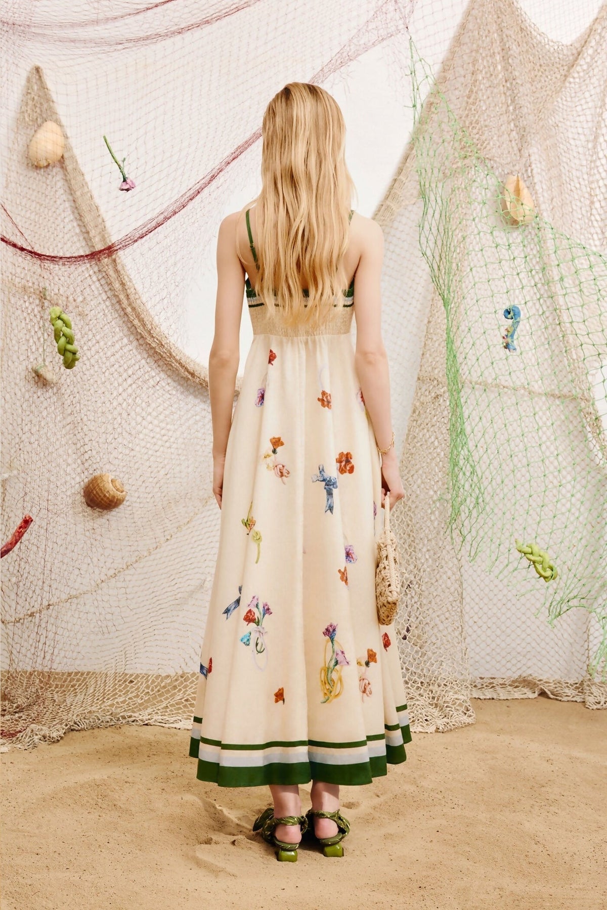Alemais Florero Sundress Cream Floral