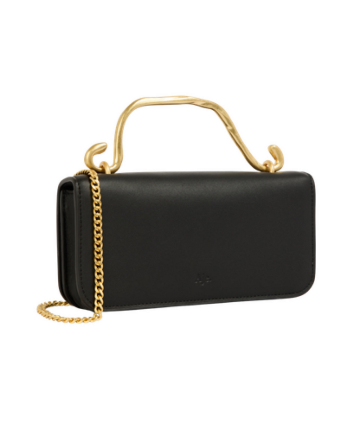 Aje Alessia Flower Clutch Black