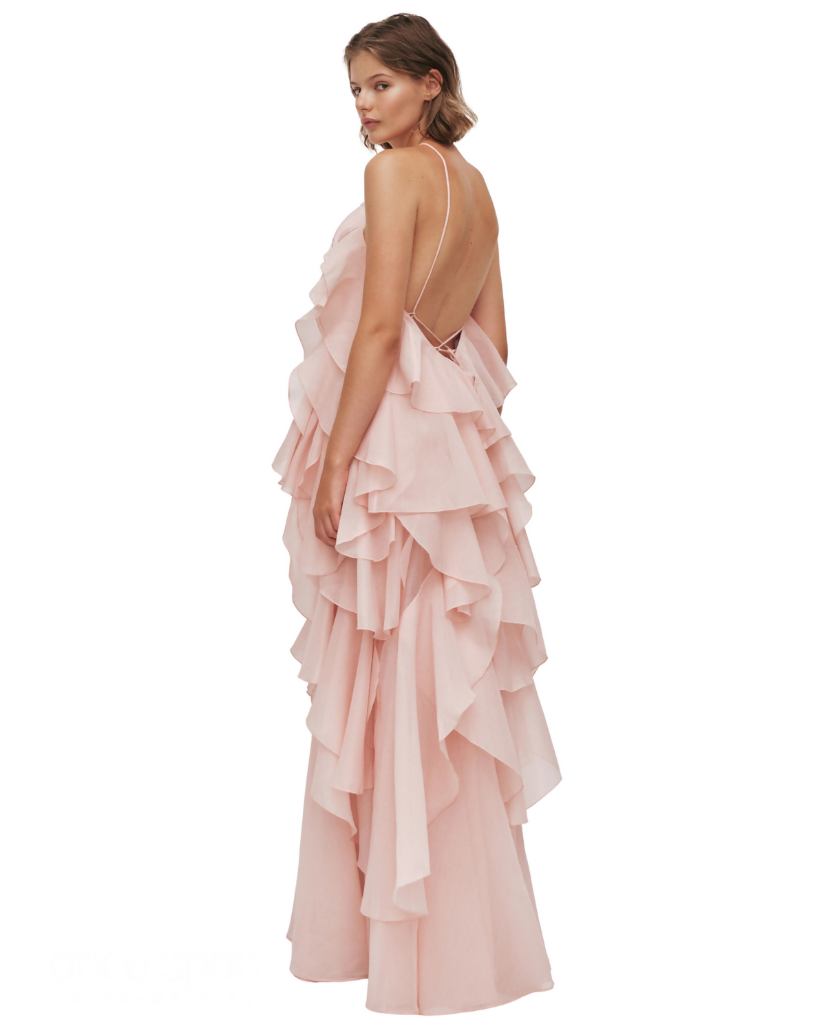 Aje Pandorea Layered Maxi Dress Pastel Pink
