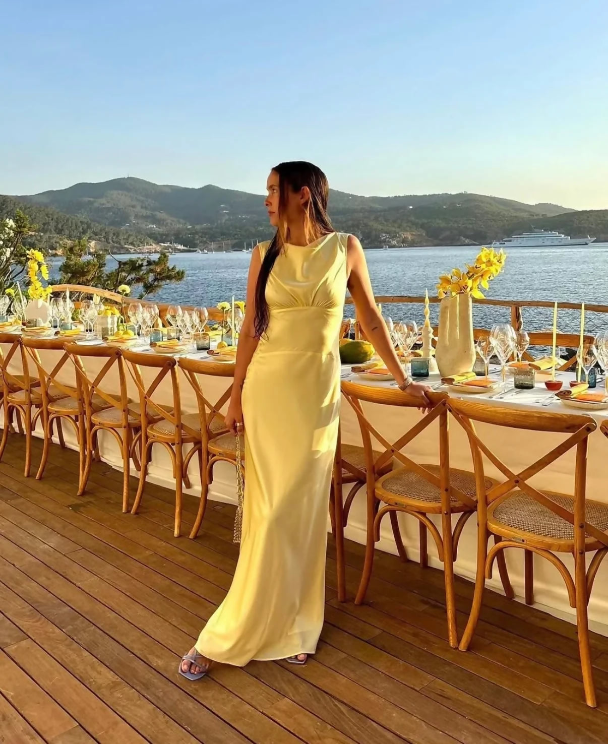 Hansen and Gretal Clara Bias Maxi Dress Size S