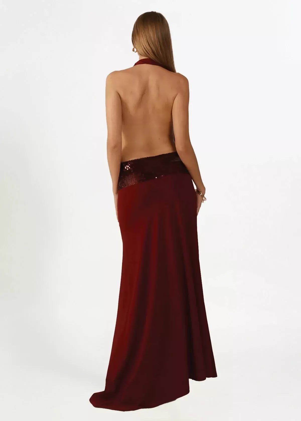 Ance Gria Adele Gown Dress Wine Size S