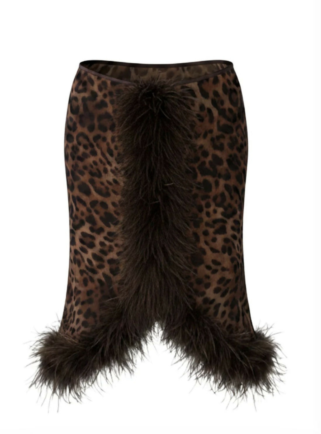 Gigi leopard feather skirt Size Small