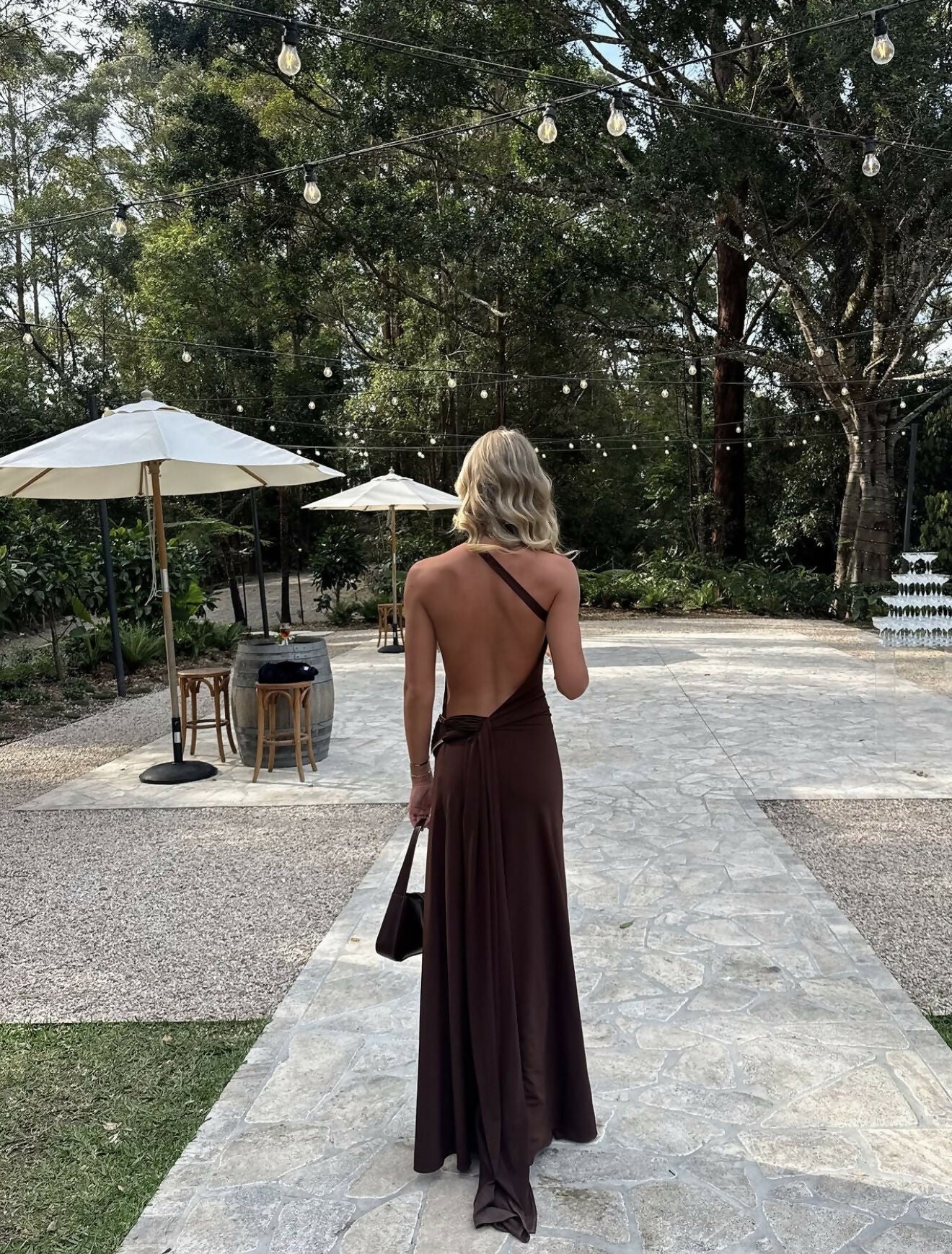 Ance Gria Gaia Gown Dress Chocolate Size XS