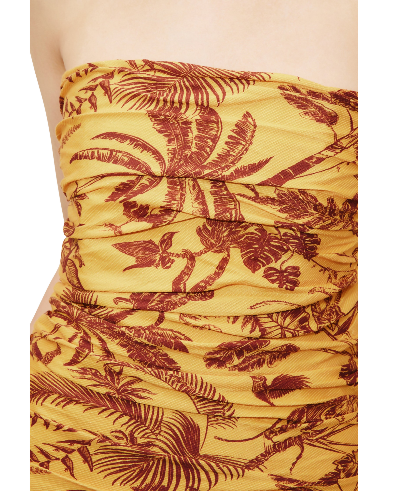 Alemais Banana Blossom Ruched Gown Size 10