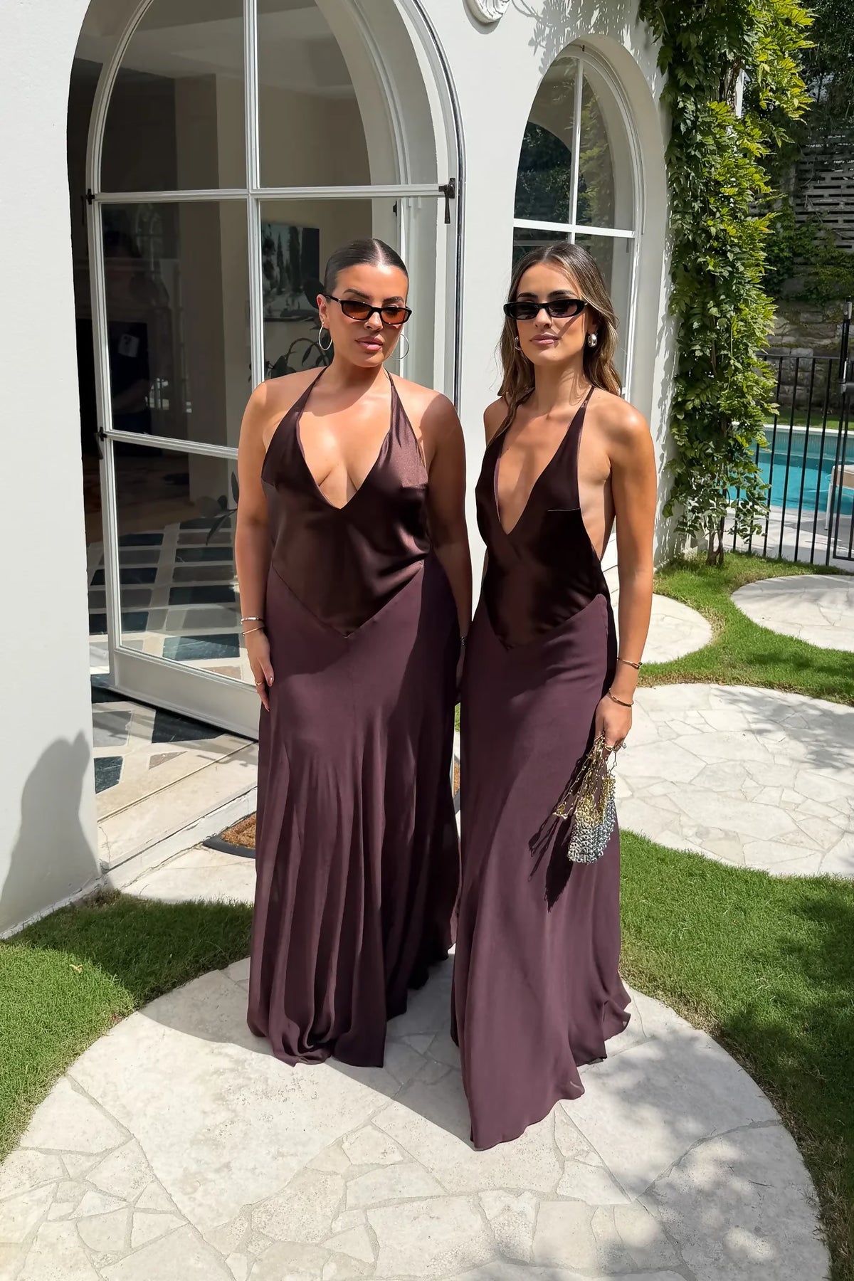 Jaz V Neck Maxi Dress Size S