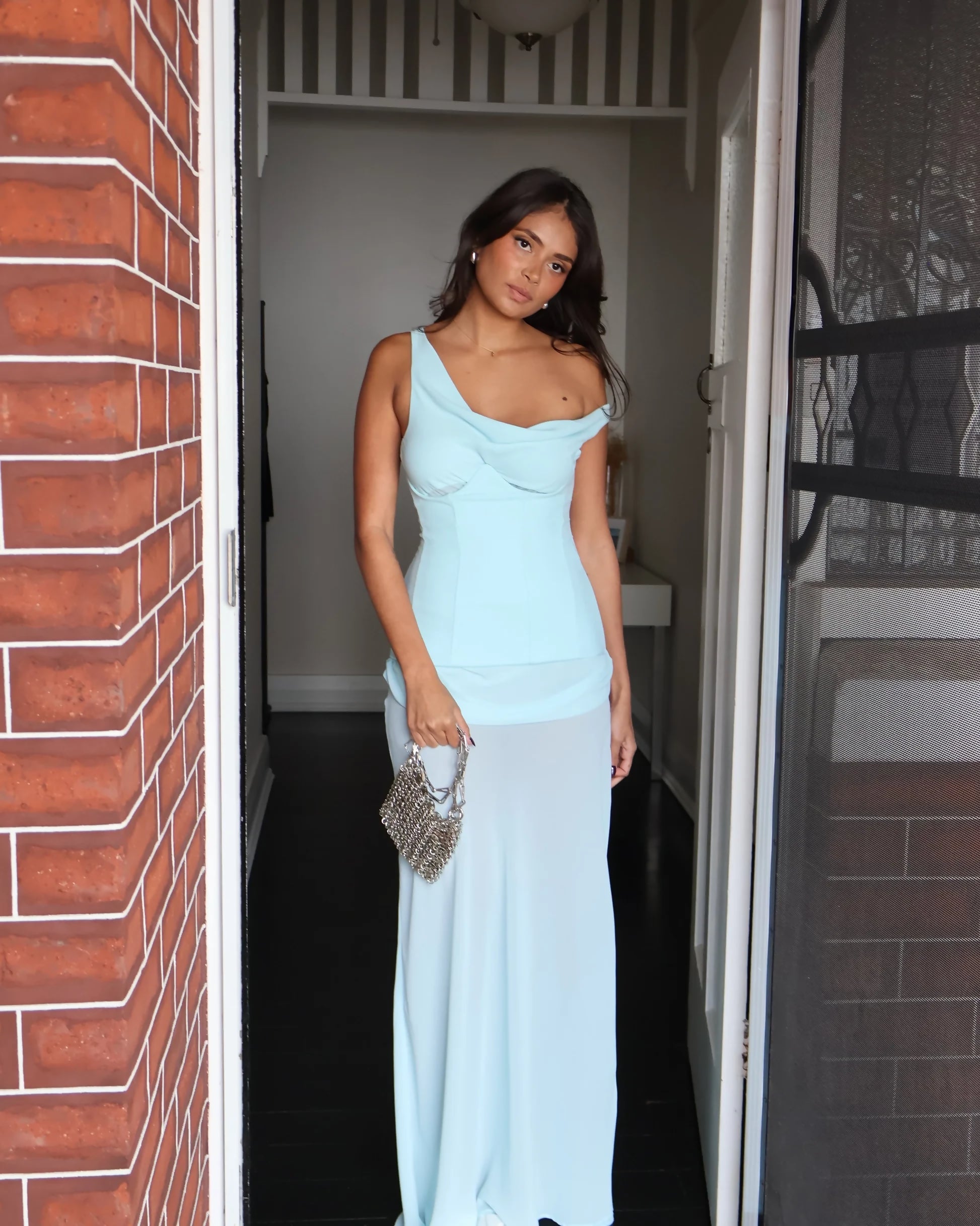 Natalie Rolt Cadence Baby Blue Gown Size XS