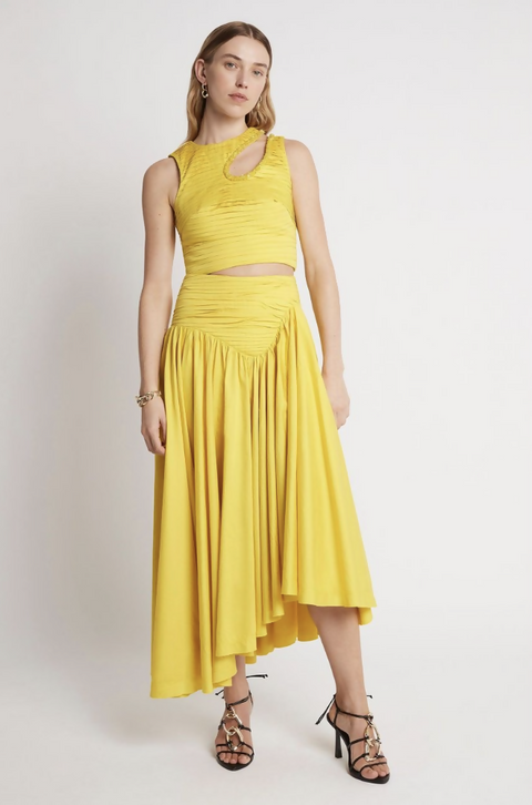AJE Jolie Abstract Cut Out Top size 14 & Jolie Asymmetric Midi Skirt s