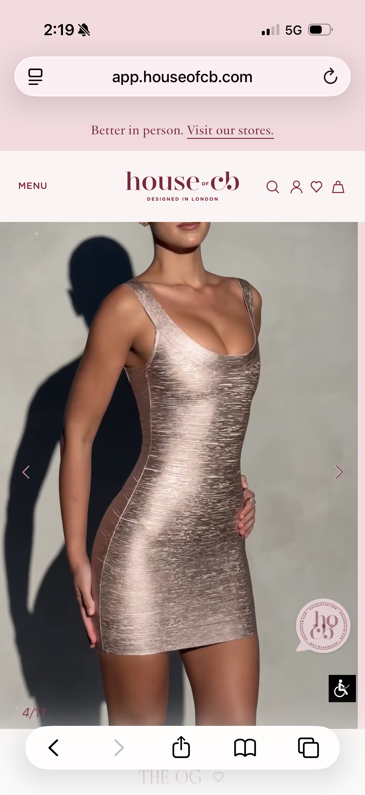 House of CB The OG bandage Mini Dress Size Small