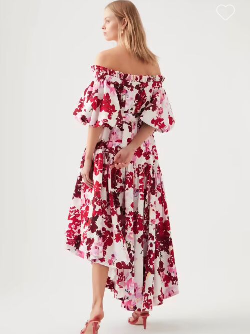 Aje Riviera Midi Dress Print Pink