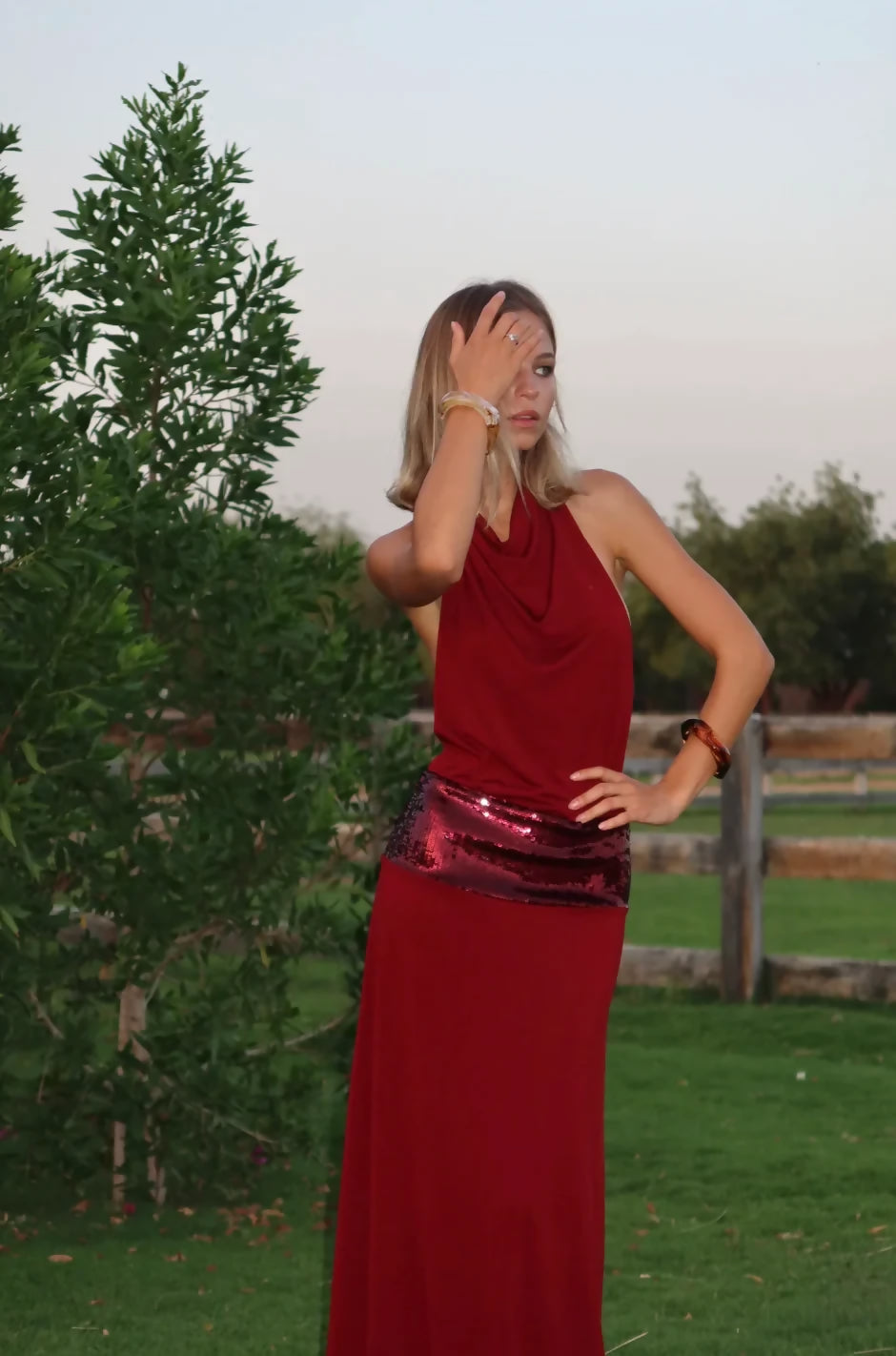 Ance Gria Adele Wine Gown Size XS