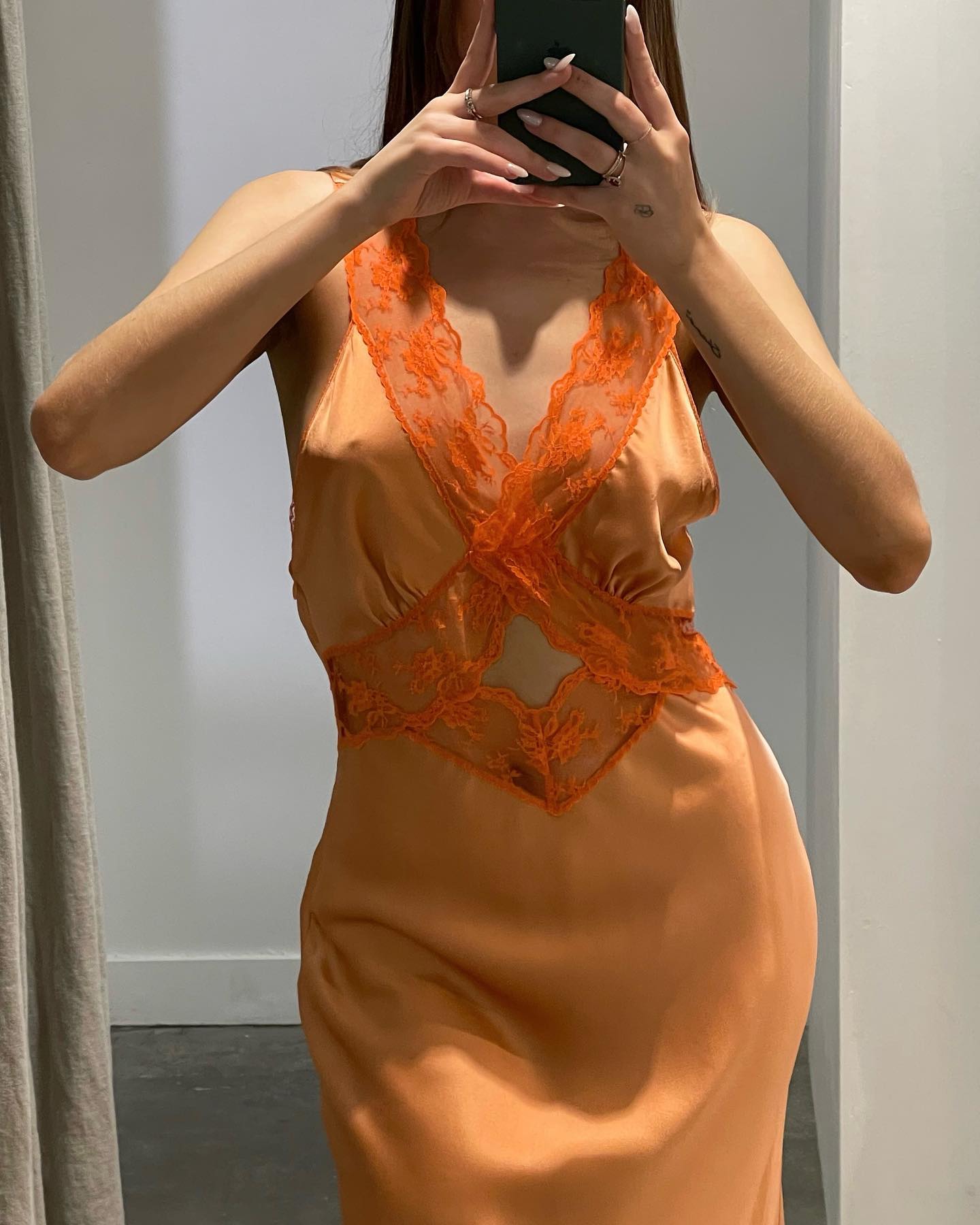 SIR the Label Aries Cut Out Gown Peach