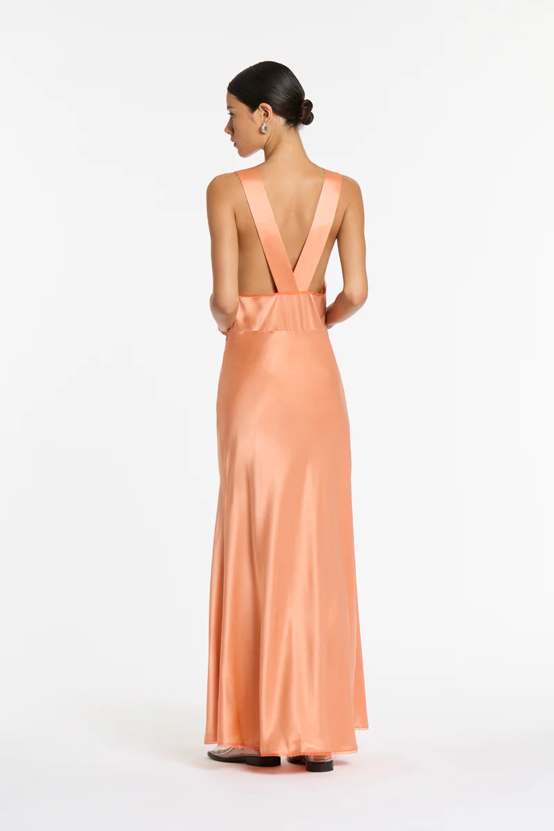 SIR the Label Aries Cut Out Gown Peach